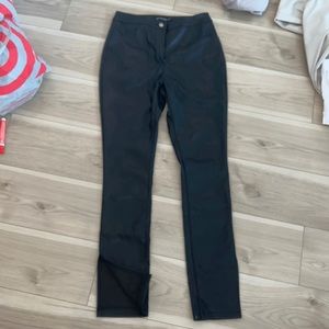 Pretty little thing leather pants split hem